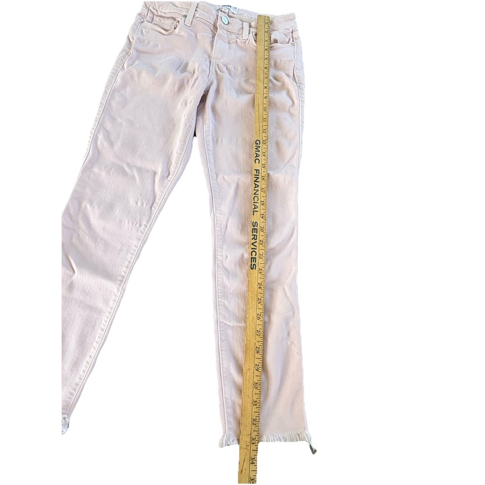 PAIGE Verdugo Ankle Jeans Pale Pink Size 27 Womens Frayed Hem - Picture 9 of 9